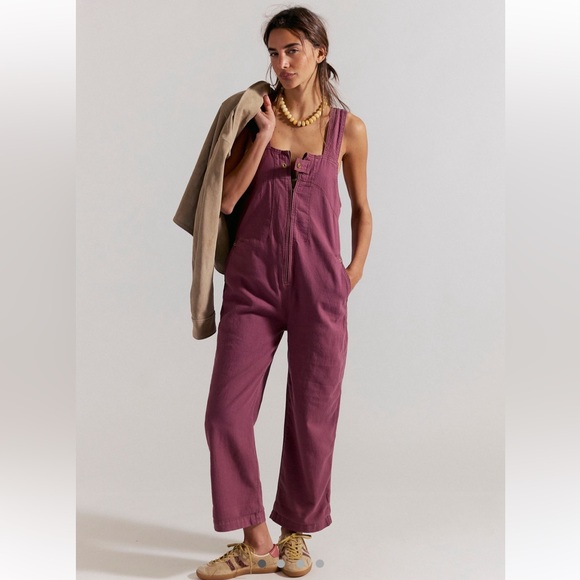 Free People Pants - We The Free Jude One Piece in Rose Brown XS